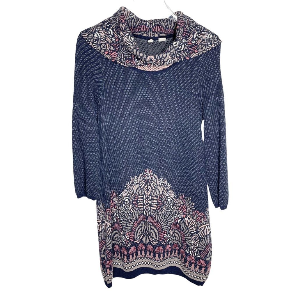 Anthroplogie Moth Imperial Garden Tunic Sweater Small Retro 2010s Cotton Wool